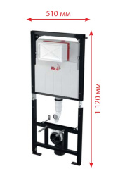 Инсталляция Alcaplast с унитазом Roca Victoria 734630300R, сиденье микролифт