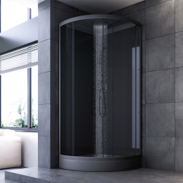 Душевая кабина 90,5x90,5x205 Am.Pm (W90C-401-090BT) черный,