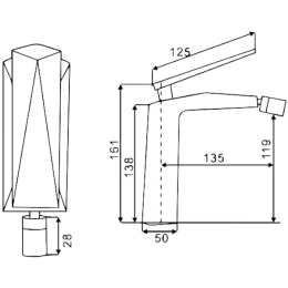 Фото Смеситель для биде Boheme Venturo (376) хром