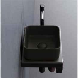 Ceramica CIELO Shui Comfort MILAQ LV - Раковина накладная Minimo 25*25 см Lavagna