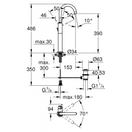 Смеситель Grohe Atrio С 32647001 для раковины