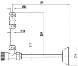 Подводка для сливного бачка 0470/00V0br GATTONI
