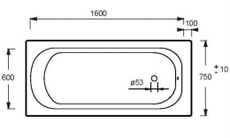 Фото Чугунная ванна Jacob Delafon Catherine E2952-00, 170*75 см, без ручек