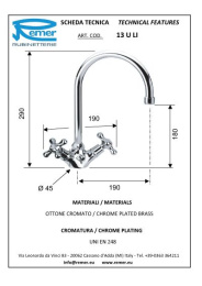 Смеситель Remer для кухни RR 13ULI 1/2 резина
