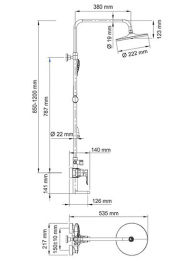 Душевая система WasserKRAFT (A16601) хром