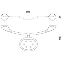 Colombo Melo B1274 Полотенцедержатель 45 см(хром)
