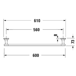 Полотенцедержатель Duravit Starck T 0099424600, черный