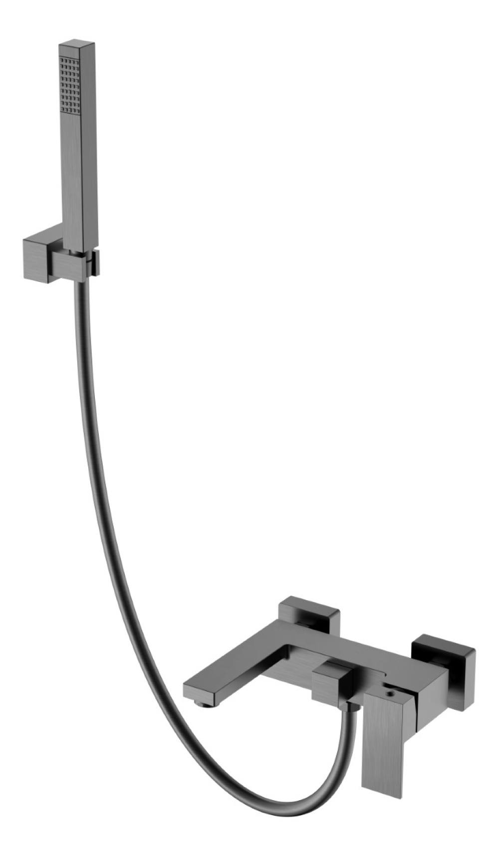 Фото Cмеситель для умывальника Boheme Qubic (473-GM) металл глянец