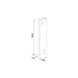 Зеркальный шкаф Keuco Royal 30 05610171000, алюминий