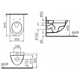 Унитаз подвесной Vitra Form 500 (4305B003-6067) белый