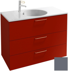 Фото Тумба под раковину Jacob Delafon Odeon Rive Gauche 90 см, EB2533-RX-S40, цвет насыщенный серый сатин