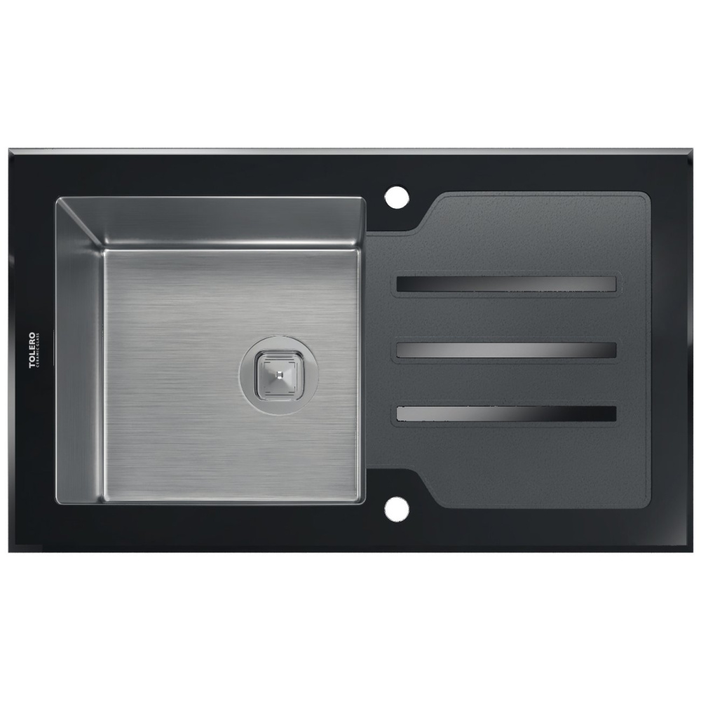 Фото Кухонная мойка TOLERO Ceramic Glass TG-860 (TG-860 Чёрная)