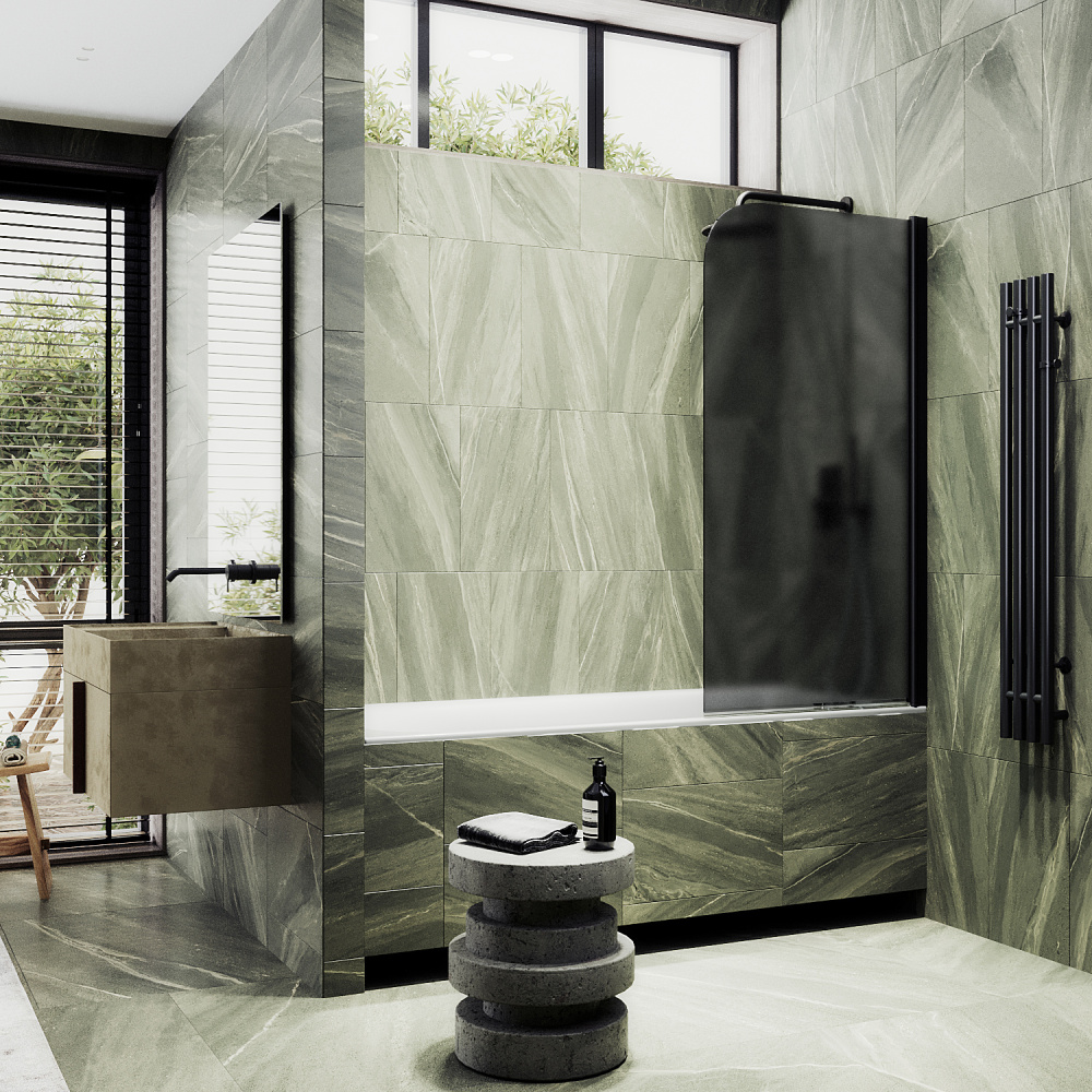 Шторка на ванну Maybah Glass MGV-620-2 поворотная на монопетле