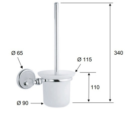 Фото Remer Epoca EP66CR Ёршик для унитаза подвесной (белый | хром)