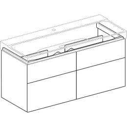 Geberit Xeno2 500.518.43.1 Тумба для раковины, с ящиками выдвижными