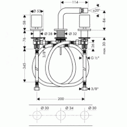 Смеситель для биде Hansgrohe Metropol S (14263000)