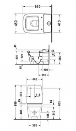 Чаша для унитаза-компакта Duravit Esplanade 2147090000, белый