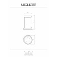 Migliore Mirella 17226 Cтакан настольный, керамика хром