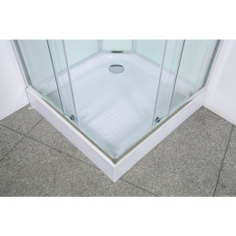 Душевая кабина 90x90x225 BelBagno (UNO-CAB-A-2-90-C-CR) хром, Без гидромассажа, акрил, Поддон средни