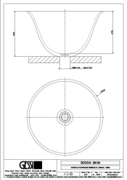 Раковина накладная Gessi Goccia (39134#519) черный