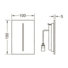 Клавиша смыва для писсуара Tece TECEfilo (9242067) хром