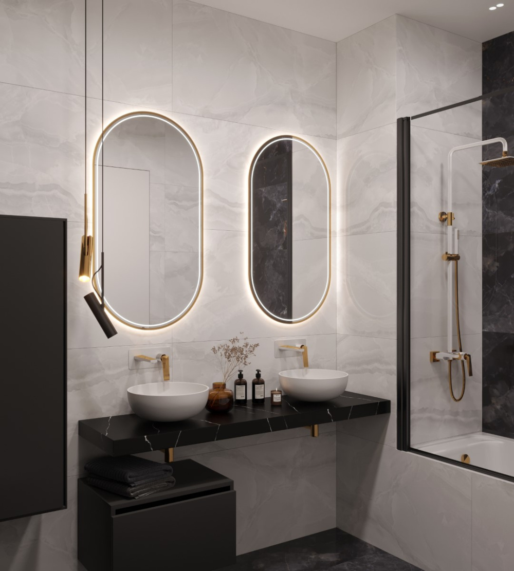 Фото Armadi Art FLAT 869-160-NM Столешница прямая NERO MARQUINA 1610*460*70