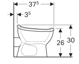 Чаша напольного унитаза Geberit Bambini 211650000