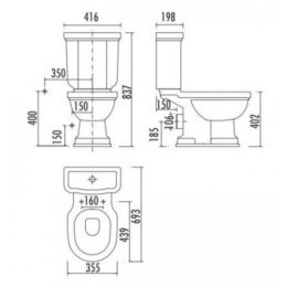 Creavit Klasik KL311-OX Чаша унитаза
