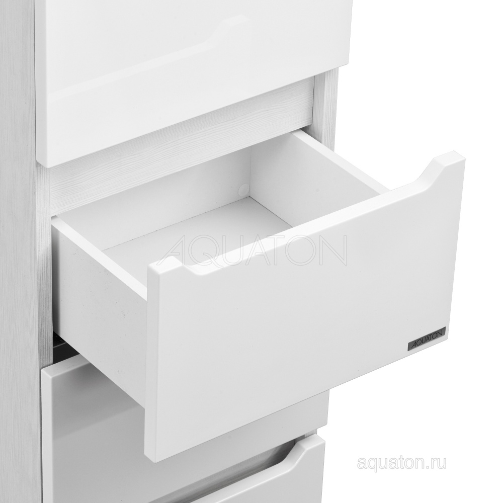 Фото Шкаф - колонна Aquaton Дакота белый, выбеленное дерево 1A203203DAAY0