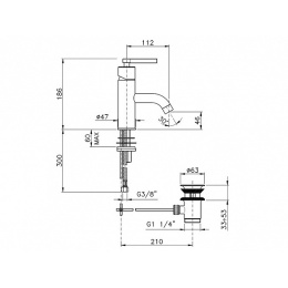 Смеситель для раковины Nicolazzi 3702CR29M