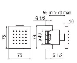 Душевая форсунка NOBILI WE00139/27CR (хром)