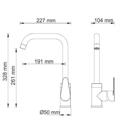 Смеситель WasserKRAFT Аlz 28807 для кухонной мойки