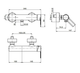 FIMA Carlo Frattini Mast F3135/1CR Смеситель для душа