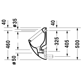 Писсуар Duravit Fizz 0823360007, белый
