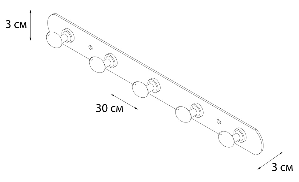 Планка FIXSEN 5 крючков (FX-1415)