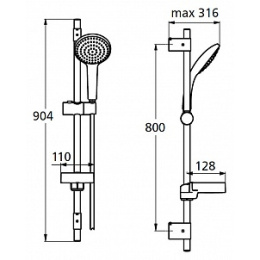 Душевой набор Ideal Standard IdealRain (B9424AA) хром