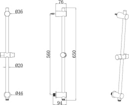 Фото Душевой держатель Ravak  (X07P342), хром
