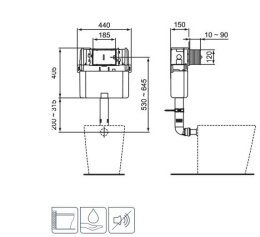Фото Встраиваемый бачок Ideal Standard PROSYS R014167