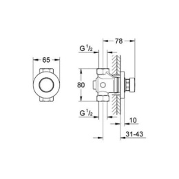 Вентиль Grohe 36191000Gr автоматический проходной sntx