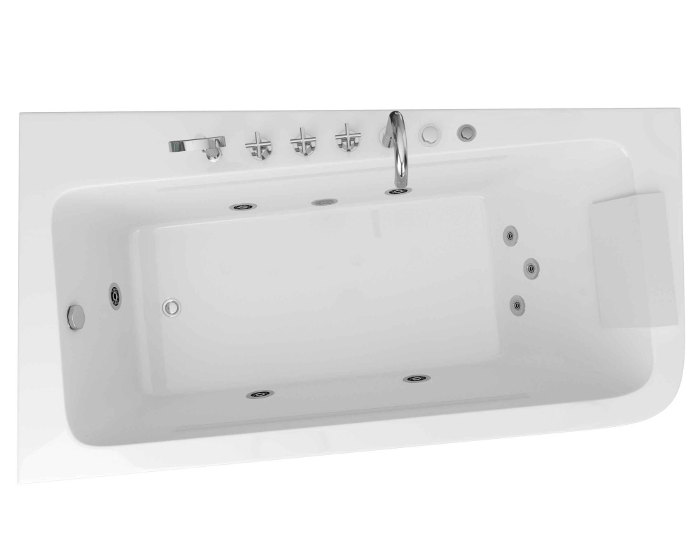 Ванна гидромассажная 170х95 Grossman (GR-17095-1L) белый глянцевый
