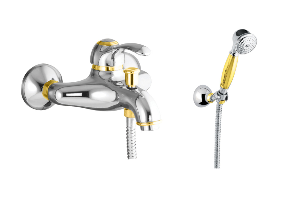 Фото Смеситель для ванны Fiore Jafar 47CO5103, хром-золото