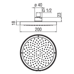 NOBILI AD139/10CCR Верхний душ (хром)
