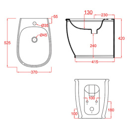 Фото Биде напольное ArtCeram Atelier (ATB002 05 00) белый матовый