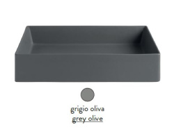 Раковина ArtCeram Scalino 55 SCL002 15; 00, накладная, цвет - grigio olive (серая оливка), 55 х 38 х