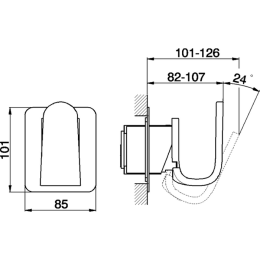 Фото Смеситель для душа Cisal Kawa KA00300021, хром