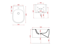 Биде подвесное ArtCeram Azuley (AZB001 01 00) белый