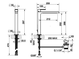 Смеситель для раковины Gessi Bagutta (29903#031) хром