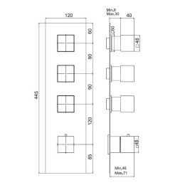 Термостат для ванны F3513X3CR FIMA Carlo Frattini FIMATHERM