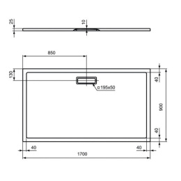 Поддон душевой Ideal Standart Ultra Flat New T448601 170 x 90 см ультратонкий, прямоугольный, белый