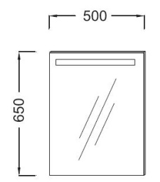 Фото Зеркало Jacob Delafon Parallel 50 см, EB1410-NF, белый